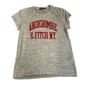 Abercrombie & Fitch shirt Gray with Red lettering Medium
